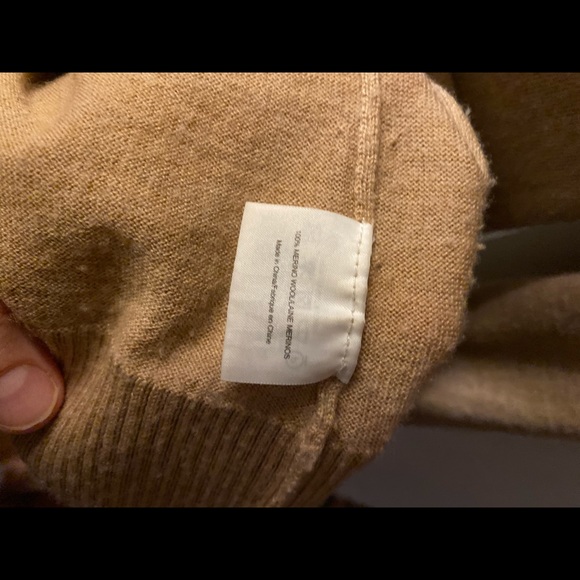 Tory Burch Simone camel merino wool cardigan - Picture 6 of 6